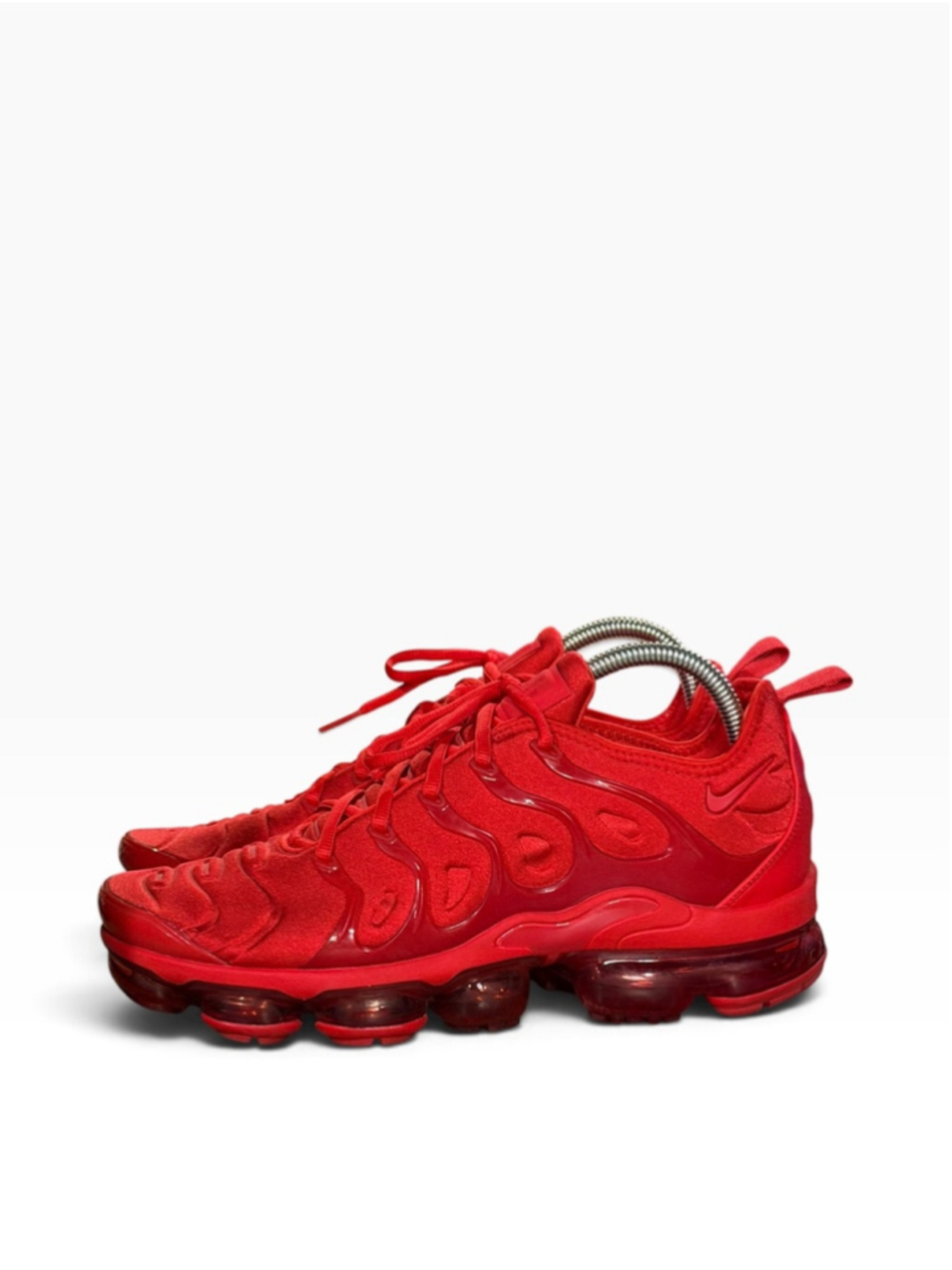 Nike Air VaporMax Plus Triple Red Sneakers Men's Size 9.5 CW6973-600 - Picture 2 of 10